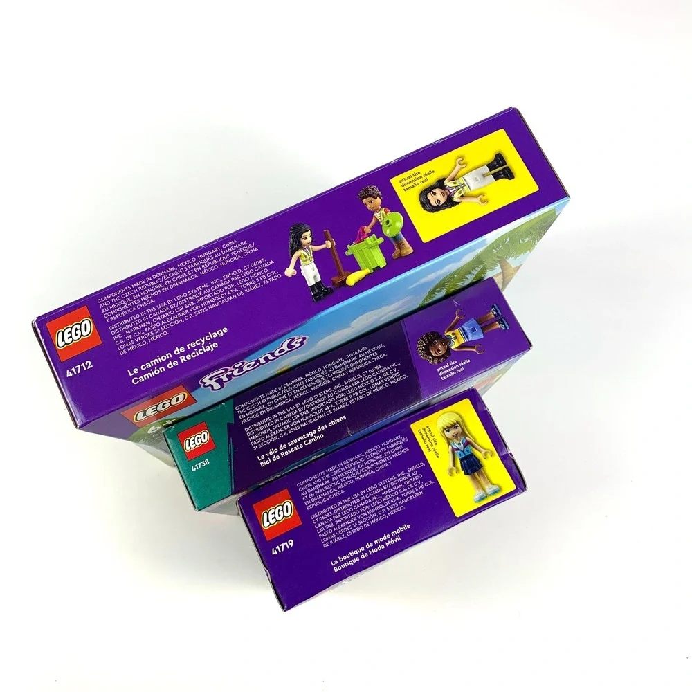 Lego Friends Lot of 3 Sets 41712 Recycle Truck 41719 Fashion‎ Boutique 41738 Dog